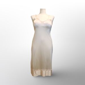 Vintage Lorraine Elegant Cream Slip Dress